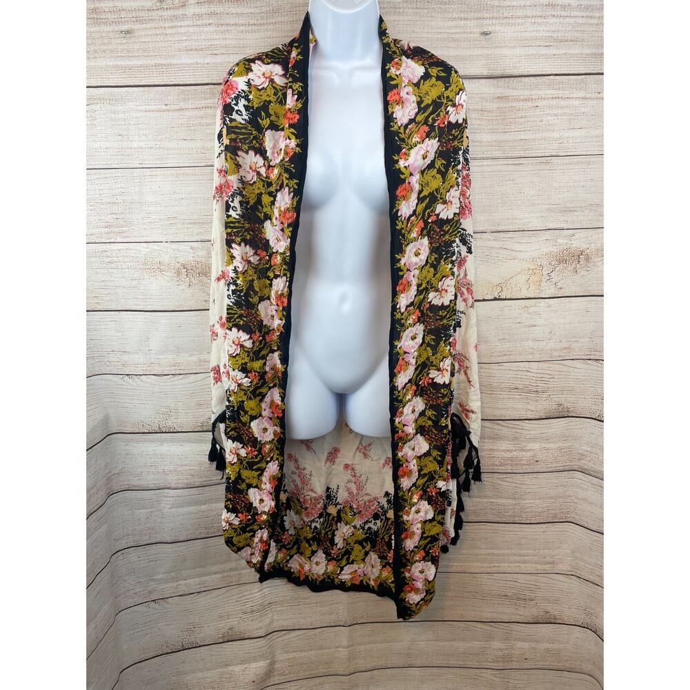 Free People Womens Bali Wrapped In Blooms Shawl Cardigan One Size